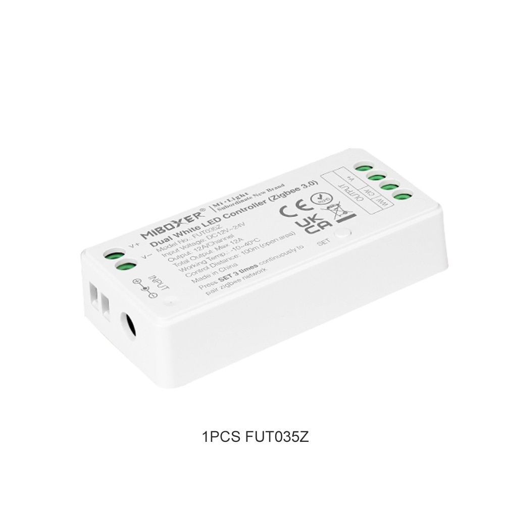 듀얼 화이트 LED 스트립에 대 한 Miboxer FUT035Z Zigbee 3.0 듀얼 화이트 LED 컨트롤러